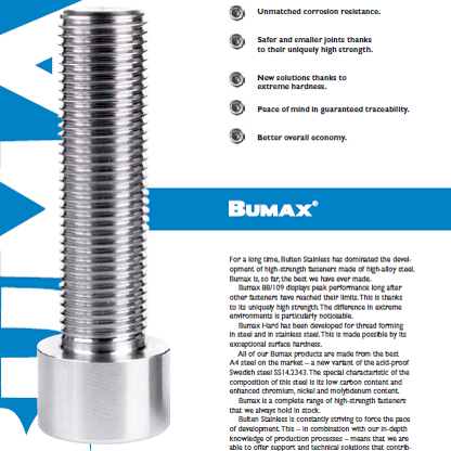 BUMAX強度特性 | Unbrako BUMAX タングレス E-サート エンザート